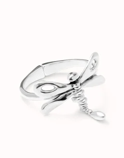 Bangle bracelet with a dragonfly