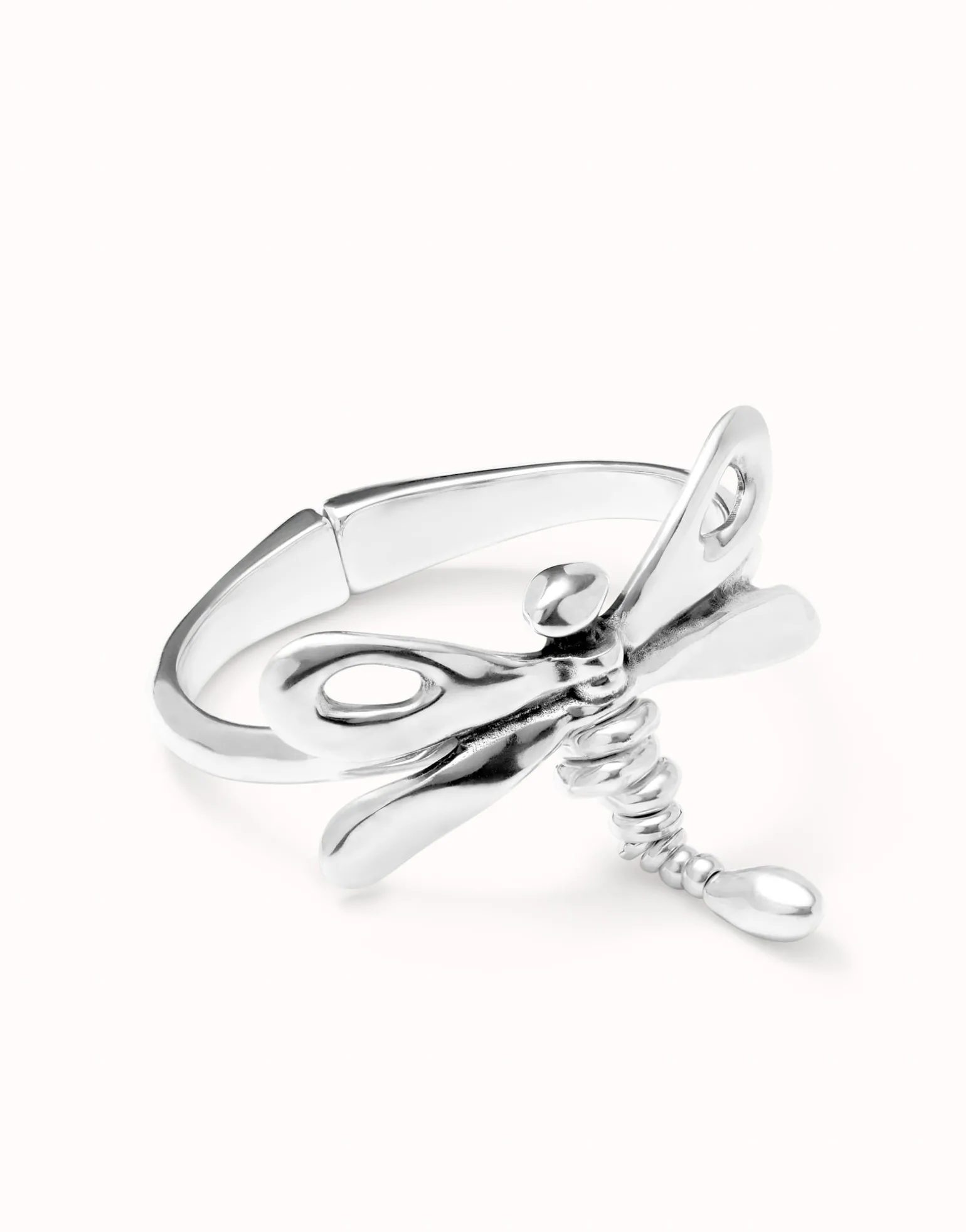 Bangle bracelet with a dragonfly