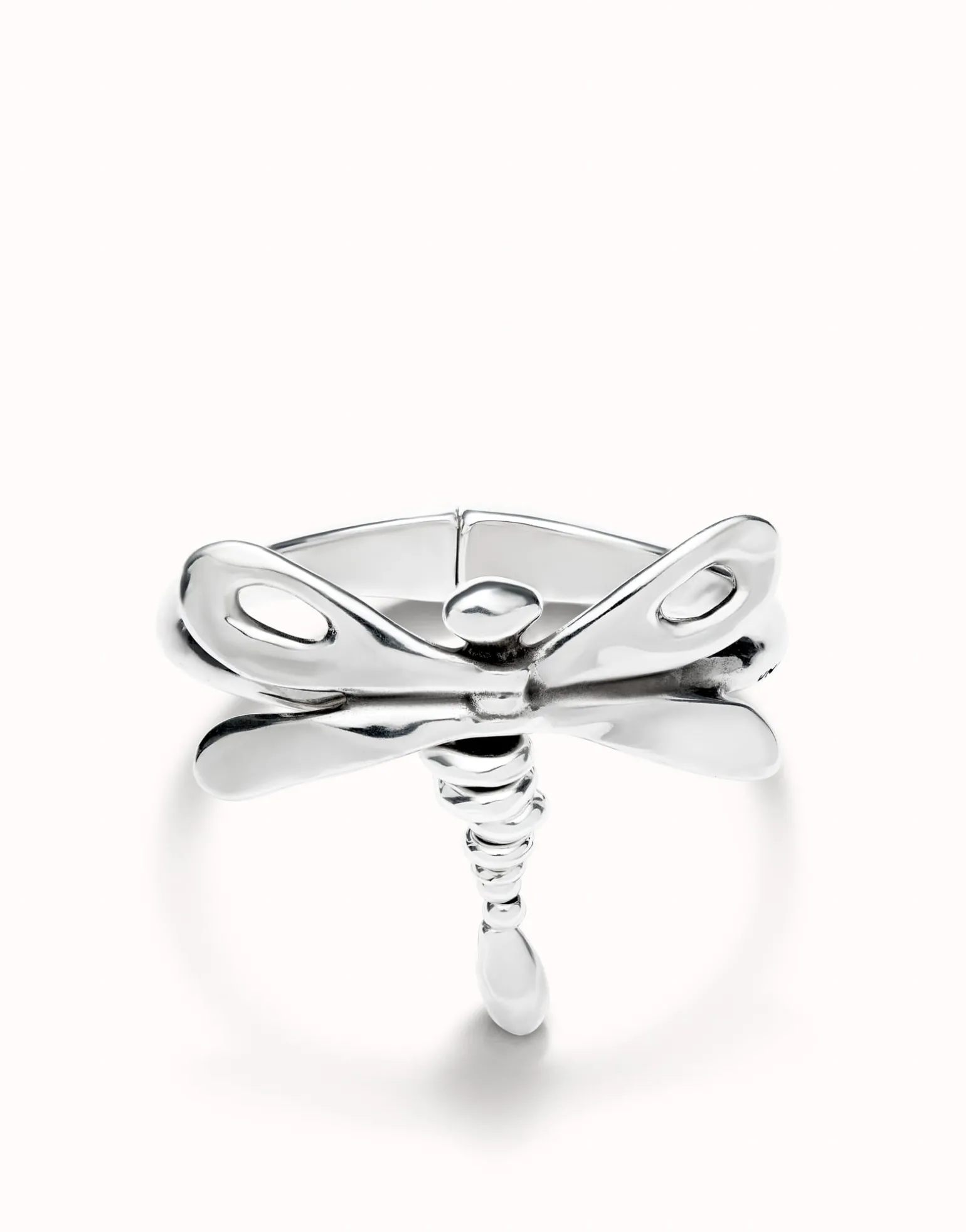 Bangle bracelet with a dragonfly