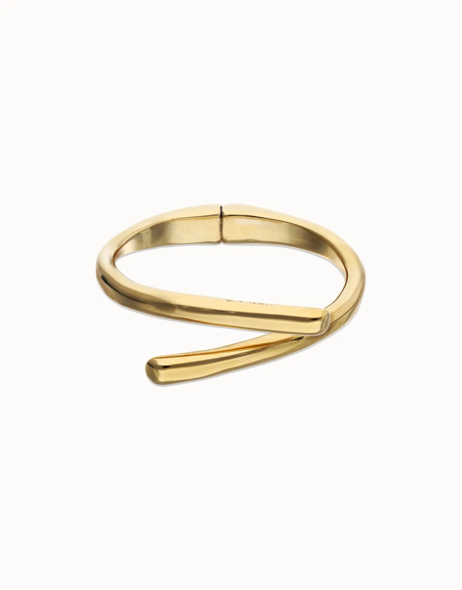 Bangle bracelet with intertwined organic shapes