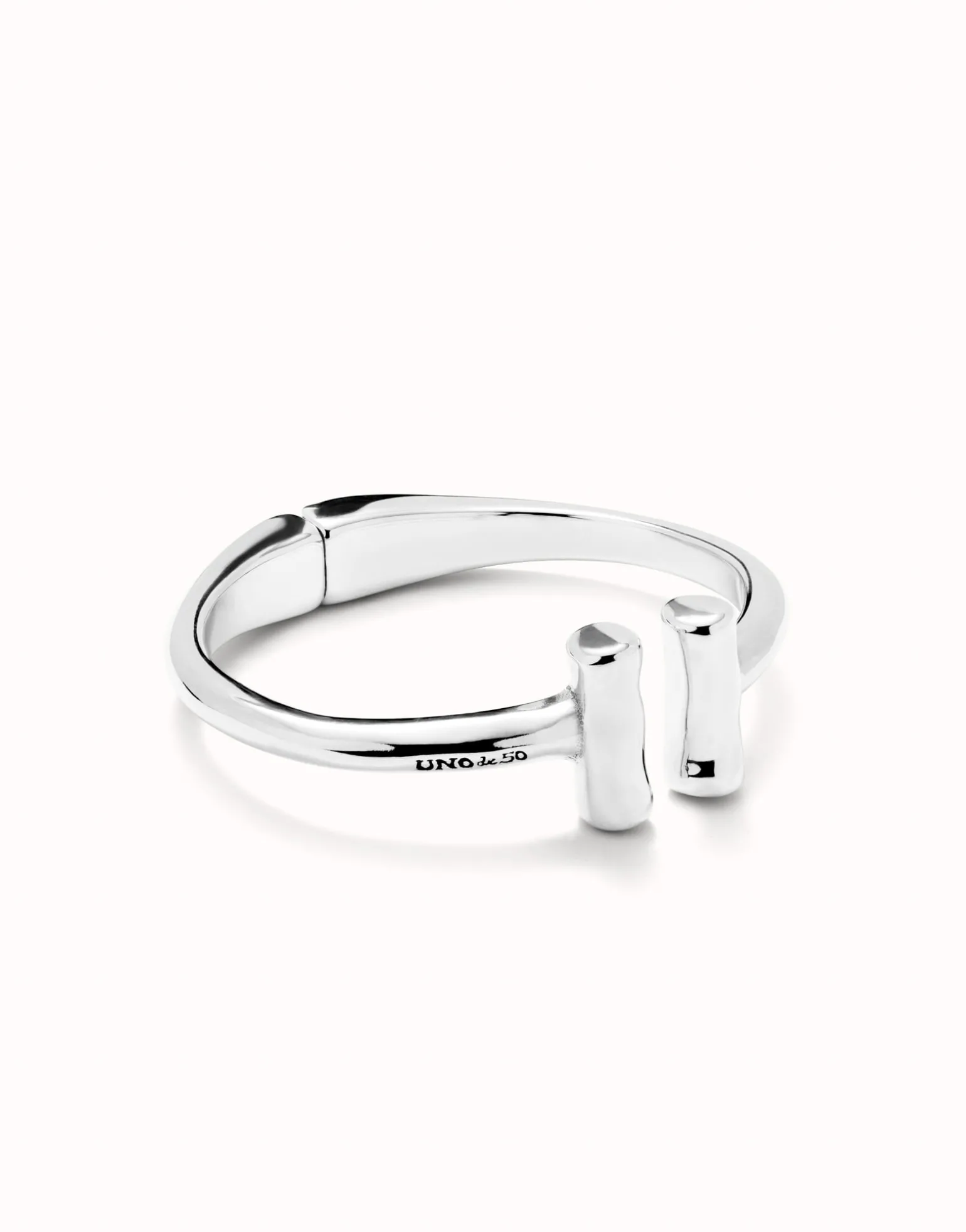 Bangle bracelet with two tubes