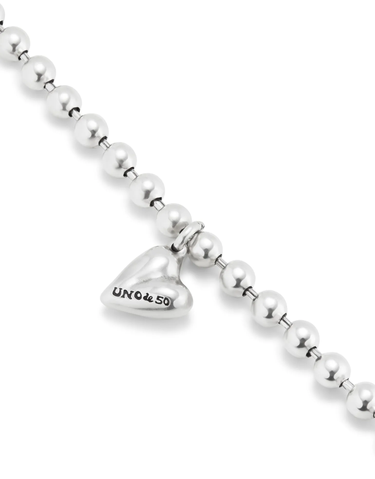 Beaded bracelet with a heart charm