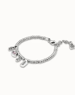 Beaded bracelet with charms