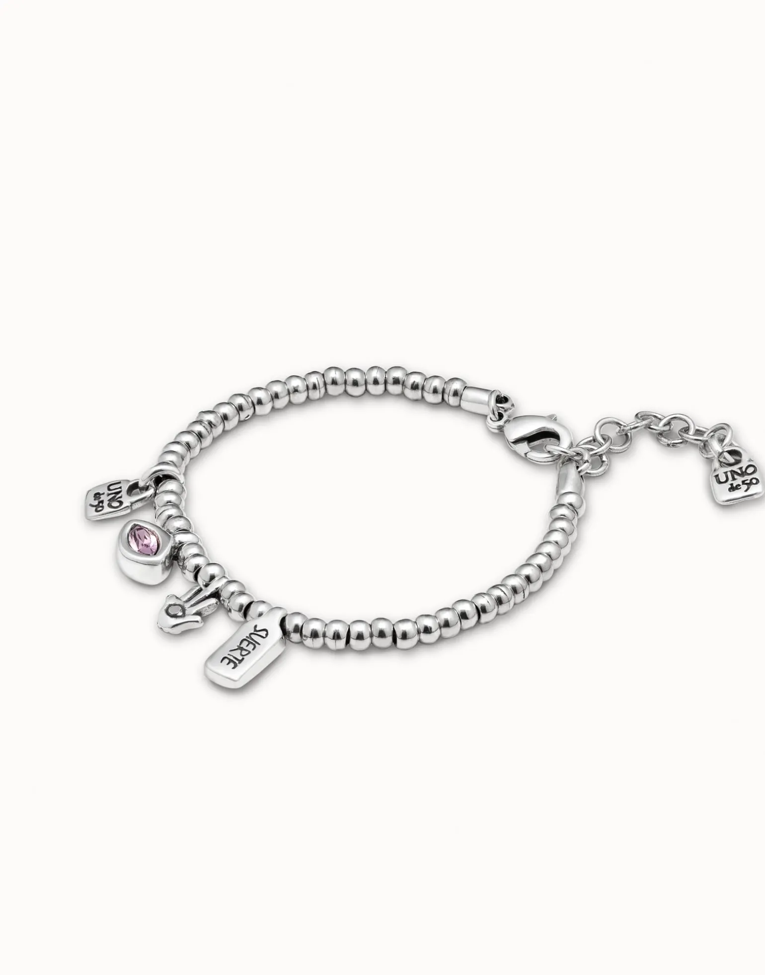 Beaded bracelet with charms