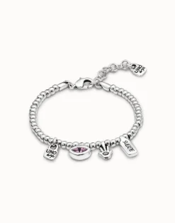 Beaded bracelet with charms