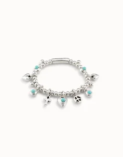 Beaded bracelet with charms
