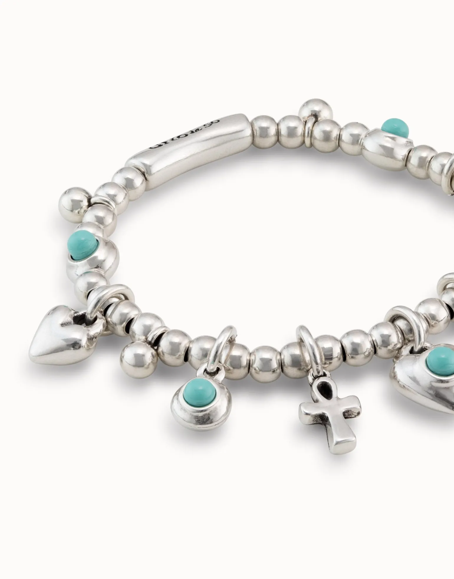 Beaded bracelet with charms