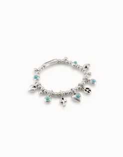 Beaded bracelet with charms