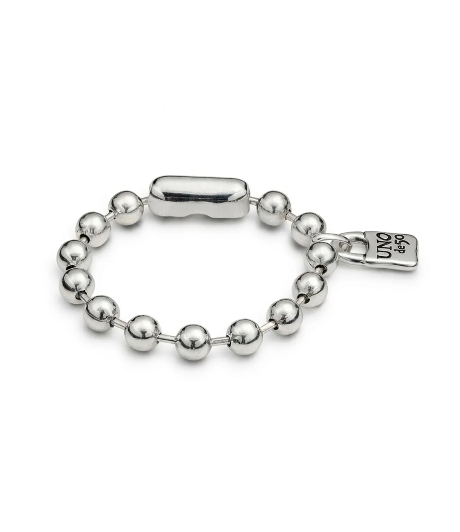 Beaded bracelet with padlock