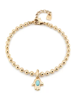 Beaded charm anklet