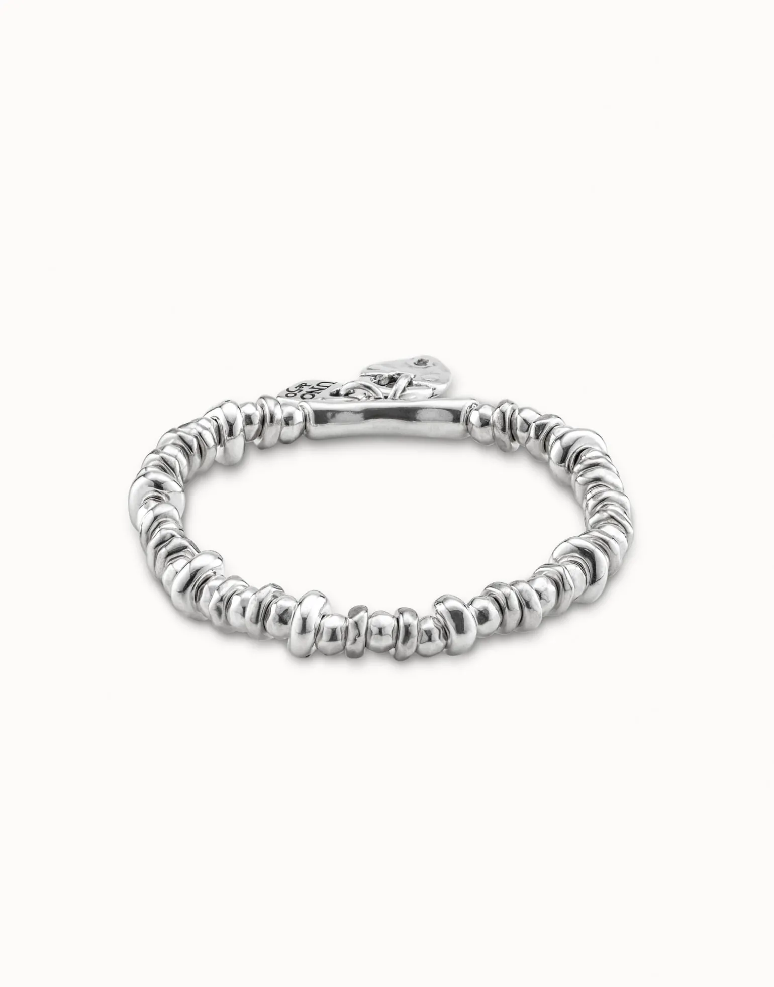 Beaded stretch bracelet with charms