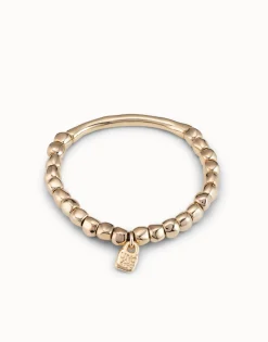 Beaded stretch bracelet with tubular piece