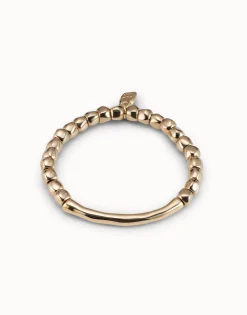 Beaded stretch bracelet with tubular piece
