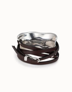 Bracelet with leather straps