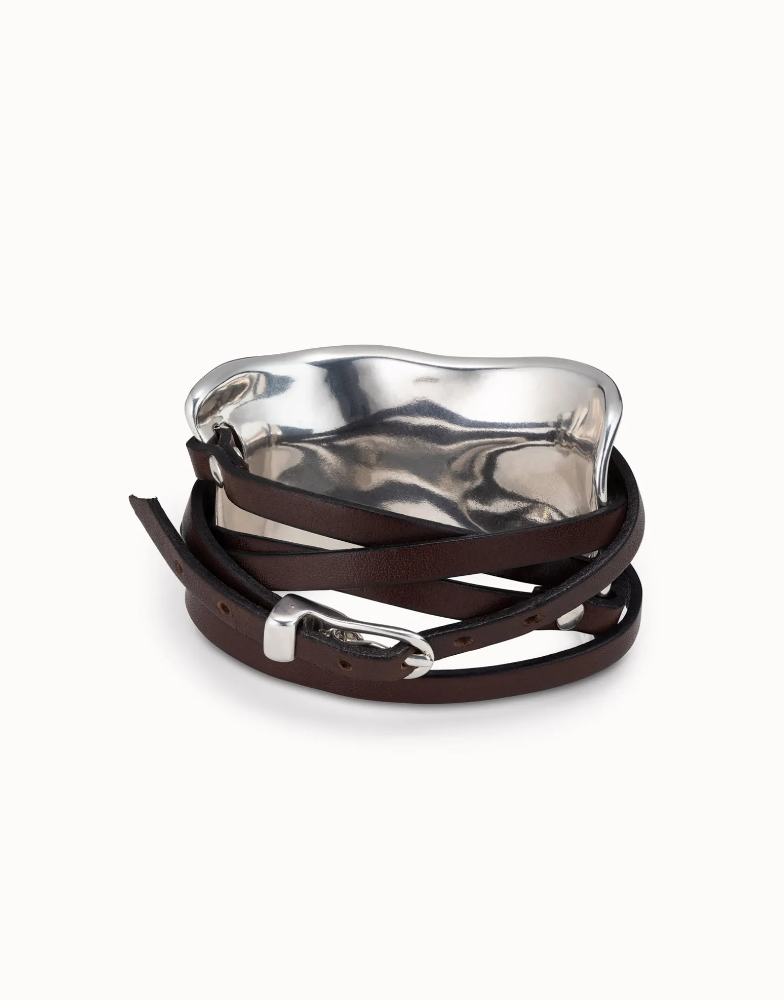 Bracelet with leather straps