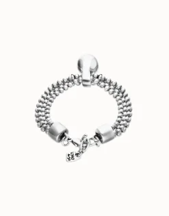 Bracelet with silver threads and large sphere