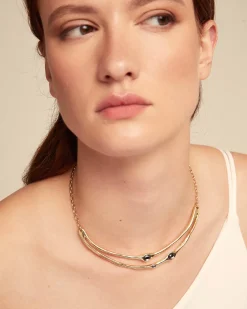 Choker necklace with crystals