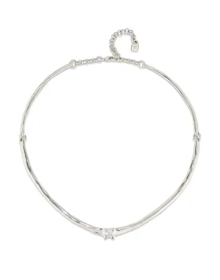 Choker necklace with white cubic zirconia