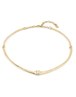 Choker necklace with white cubic zirconia