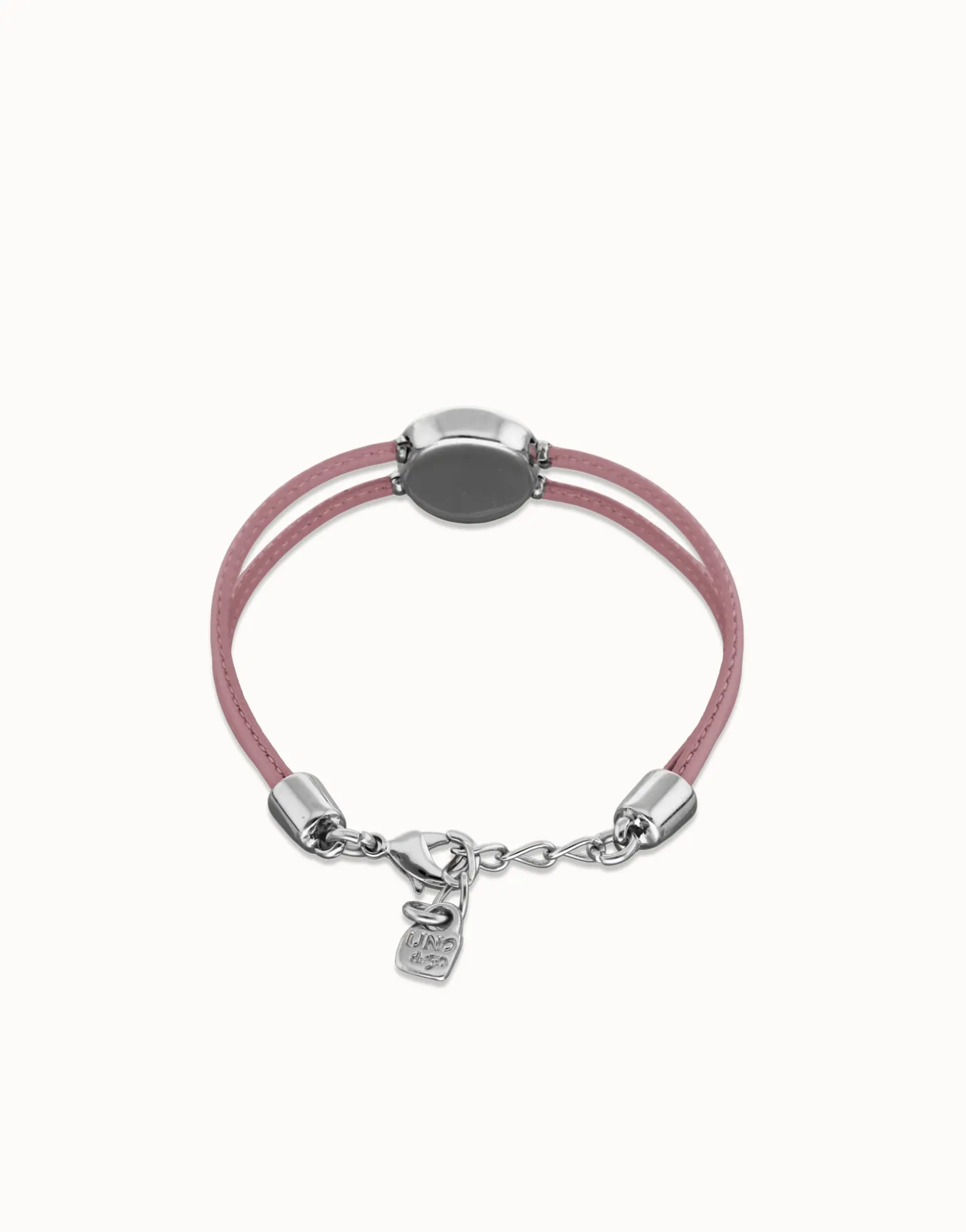 Double lilac leather birthstone bracelet with eye