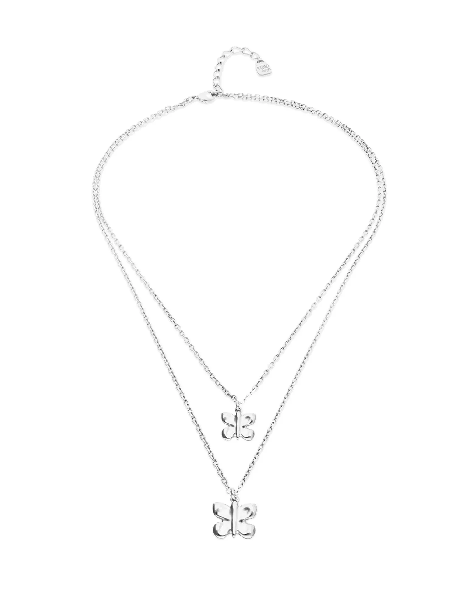 Double necklace with butterflies