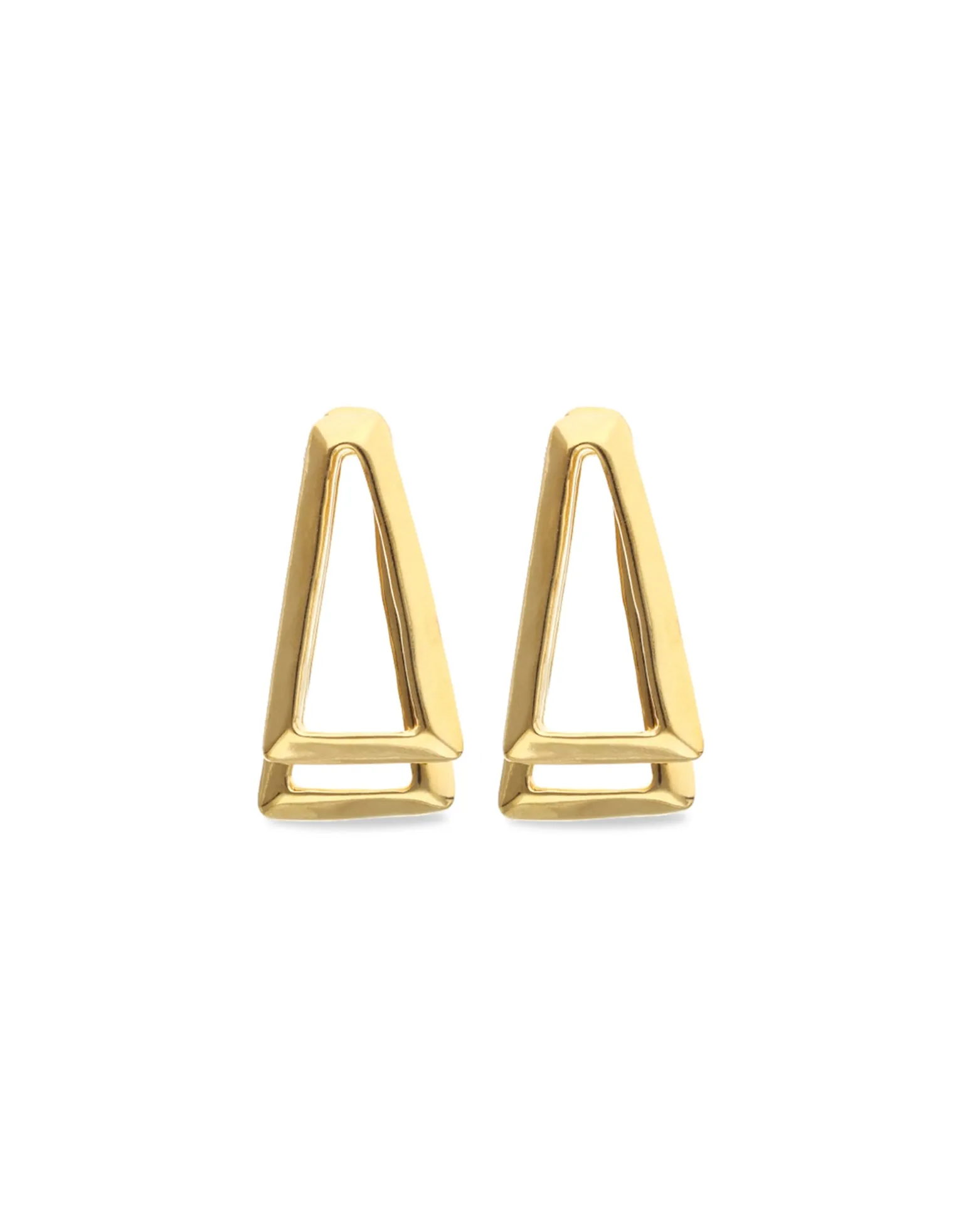 Double triangular earrings