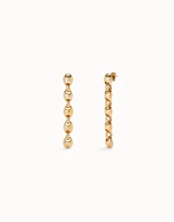 Drop earrings with bead shaped links