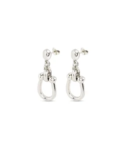 Drop earrings with medium sized link