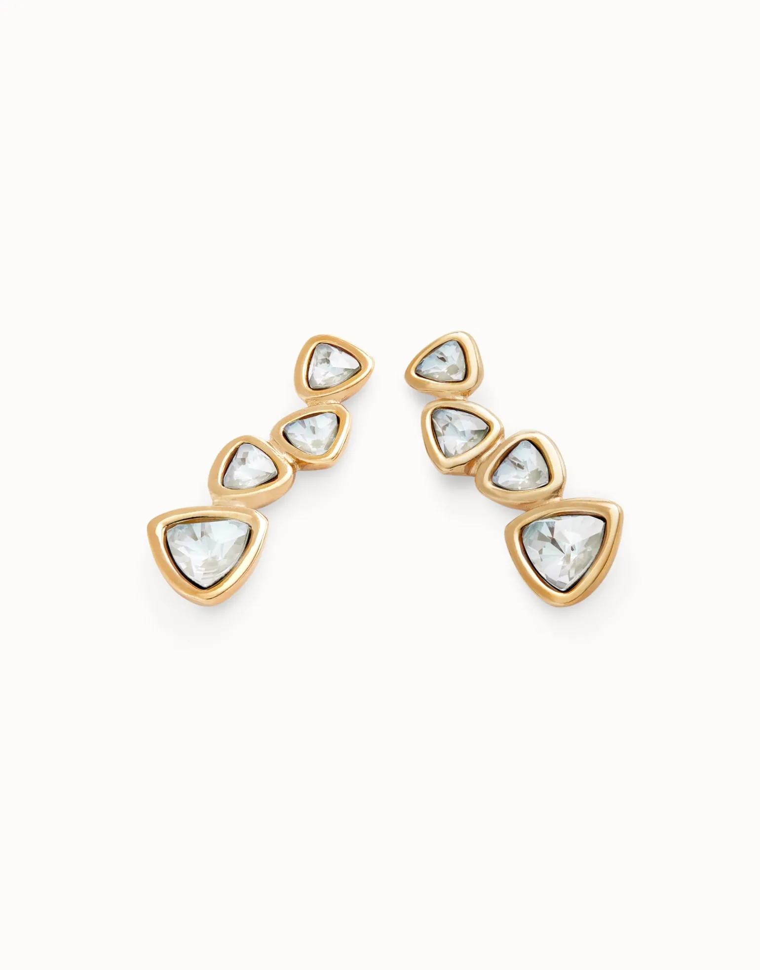 Drop earrings with multicolored crystals