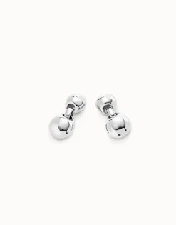 Drop earrings with two beads