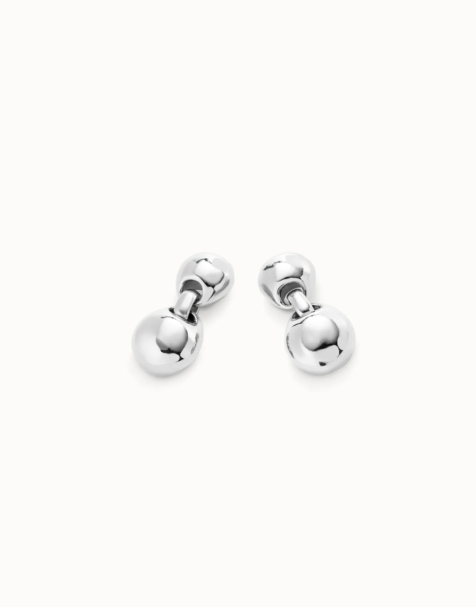 Drop earrings with two beads
