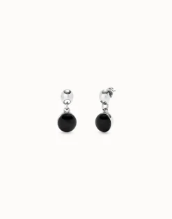 Drop earrings with two murano glass beads