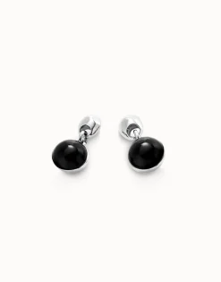Drop earrings with two murano glass beads