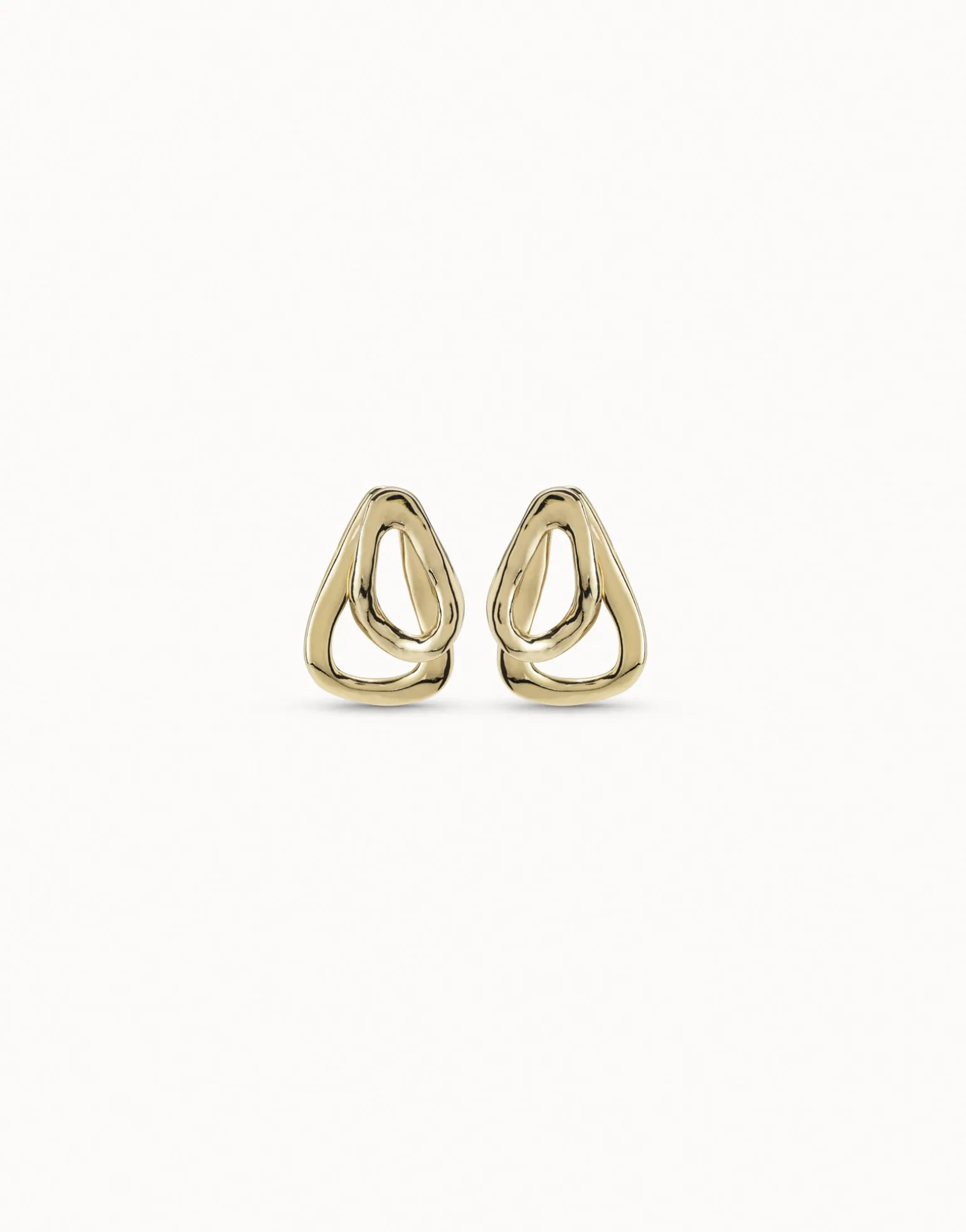 Earrings with 2 overlapping links