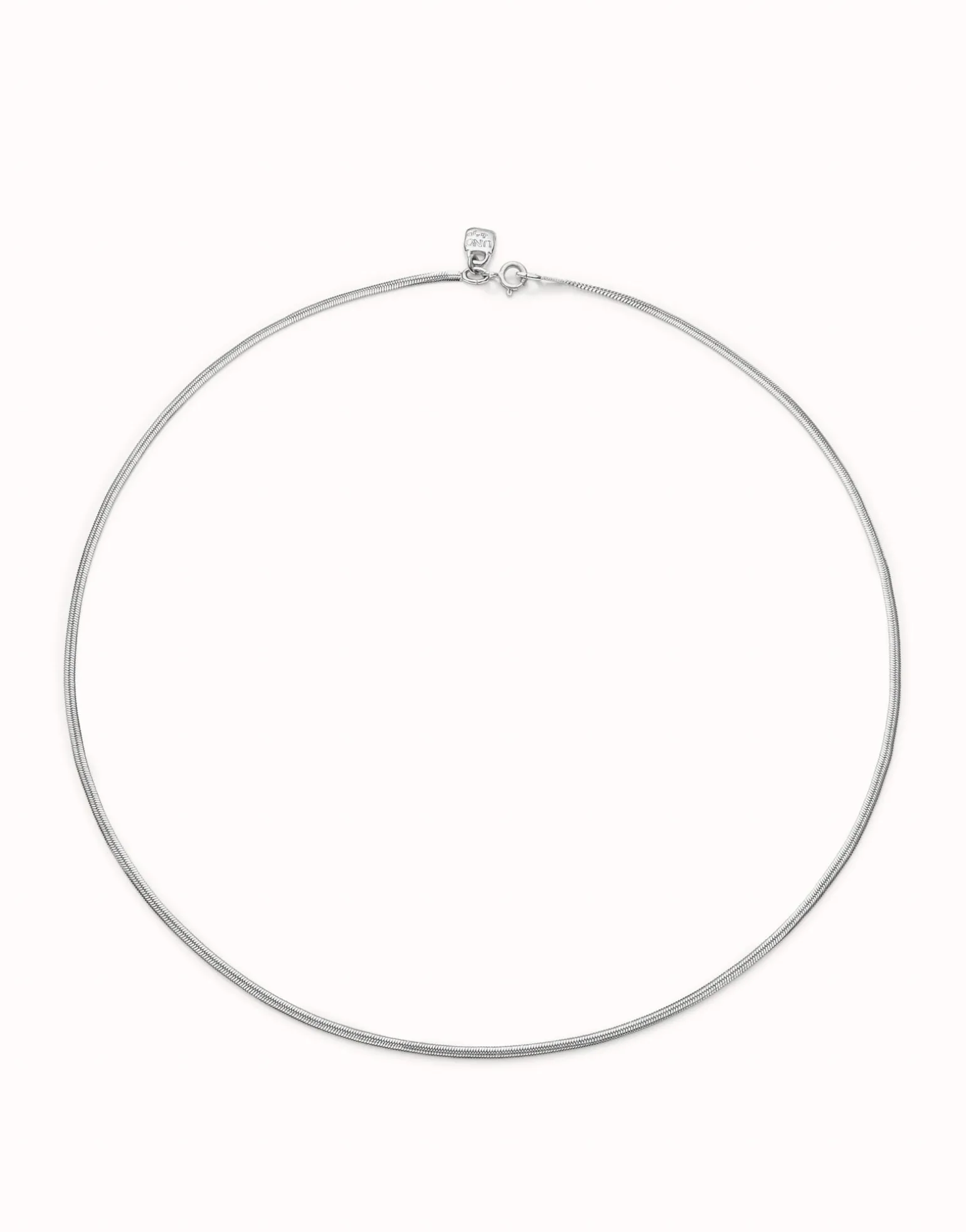 Flat chain charm necklace