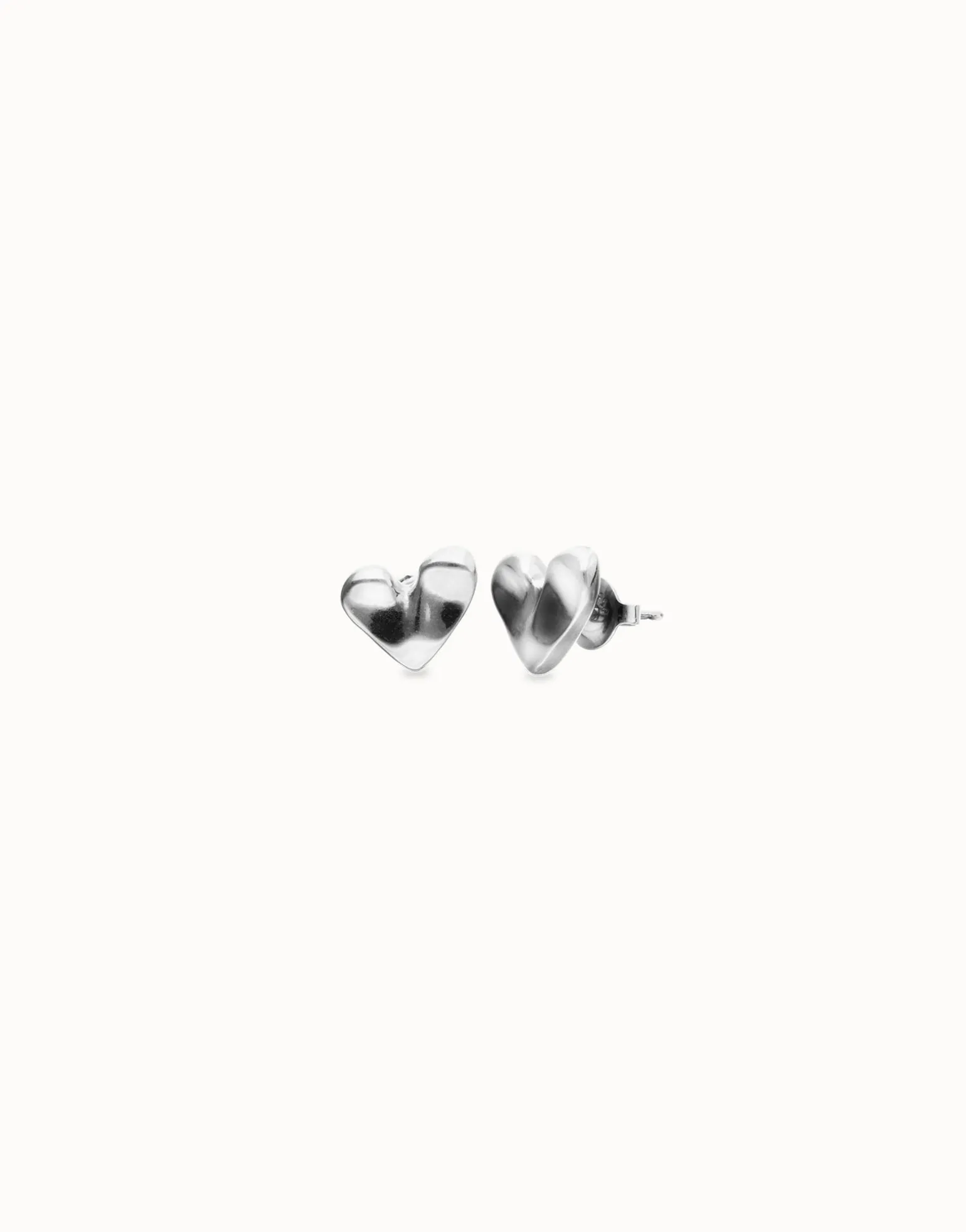 Heart piercing stud earrings