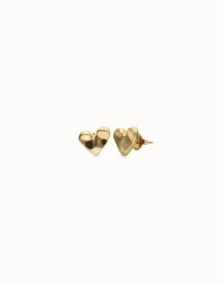Heart piercing stud earrings