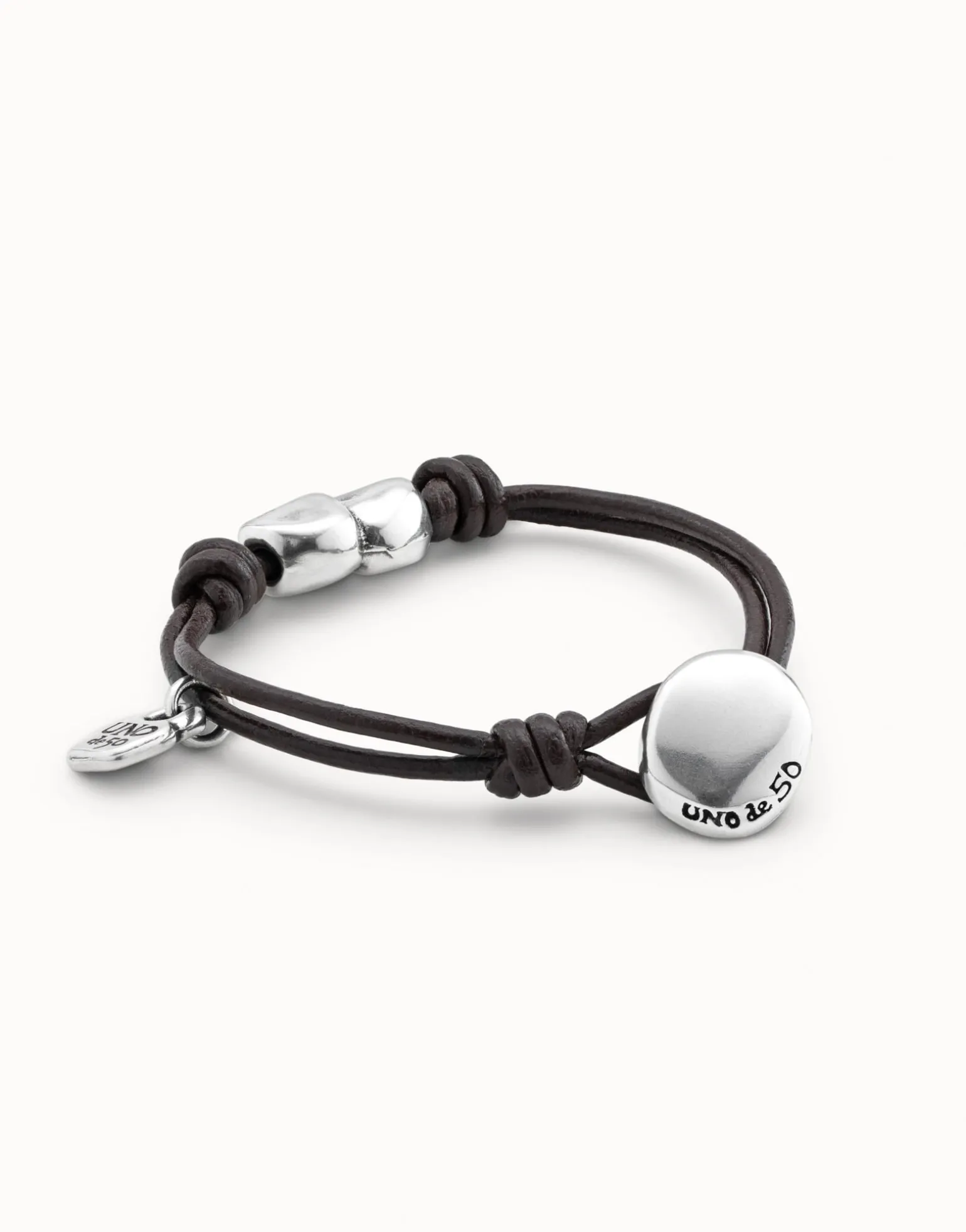 Leather bracelet with a heart