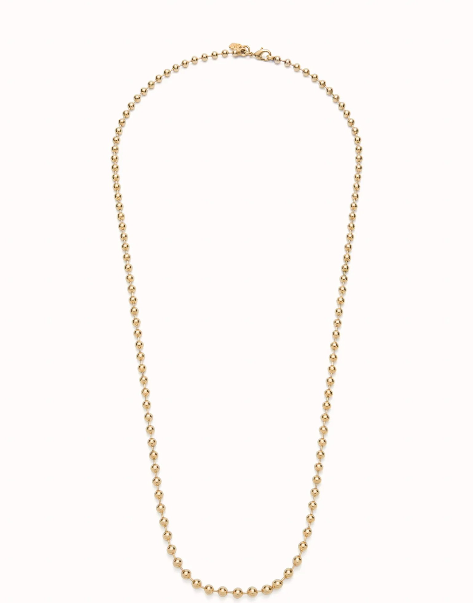 Long beaded chain charm necklace