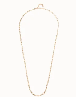 Long link chain charm necklace