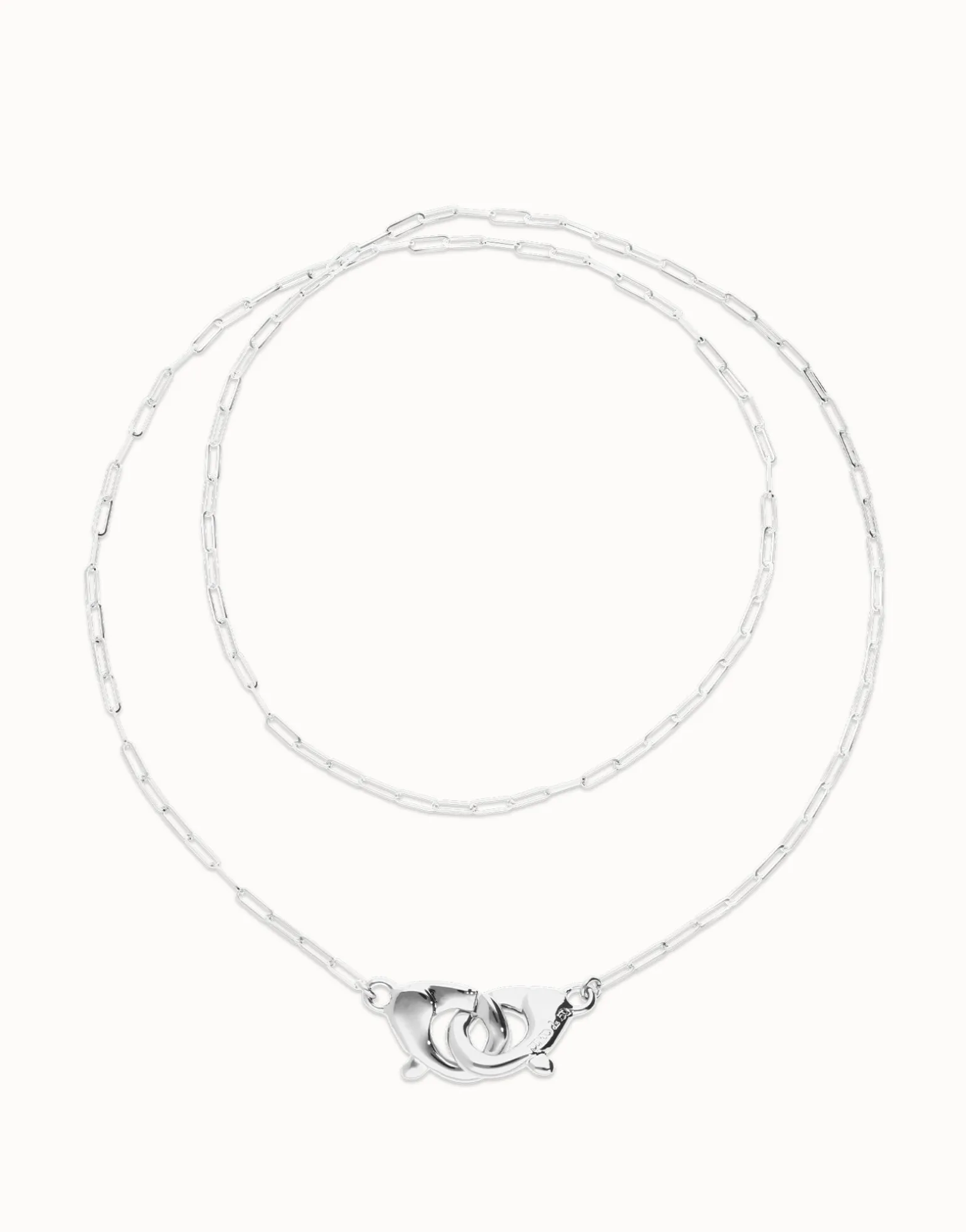 Long necklace with interlocking carabiner
