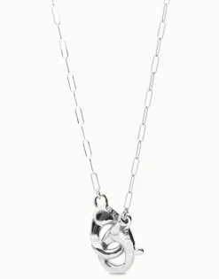 Long necklace with interlocking carabiner