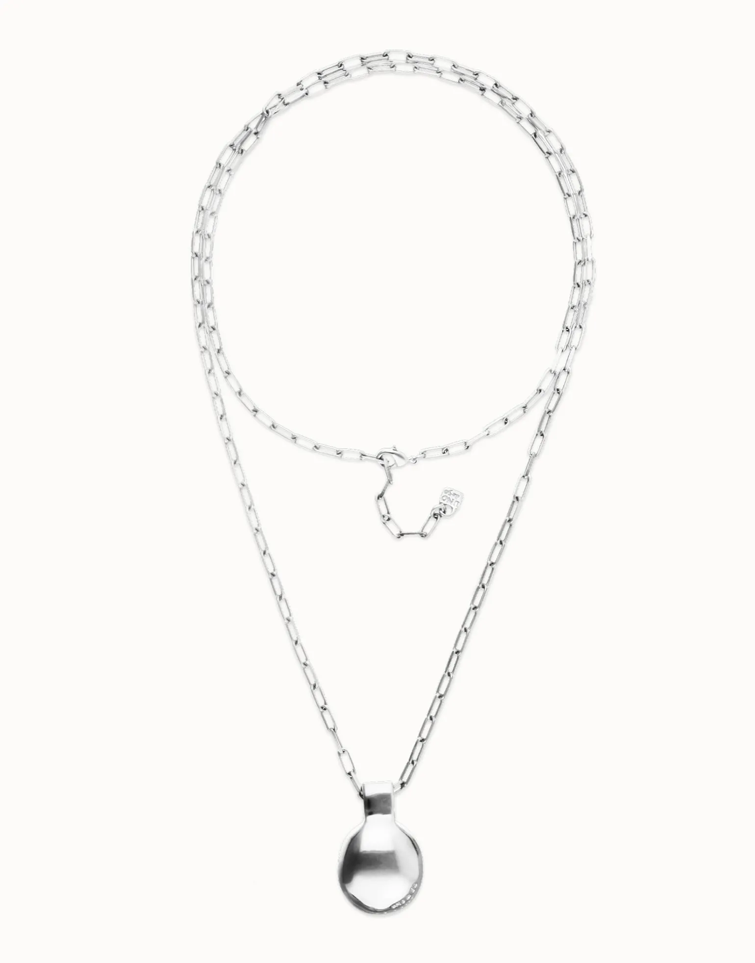Long necklace with large sphere
