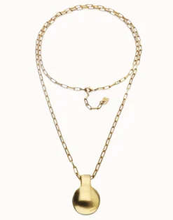 Long necklace with large sphere
