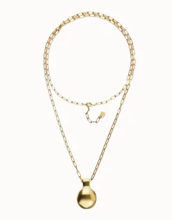 Long necklace with large sphere