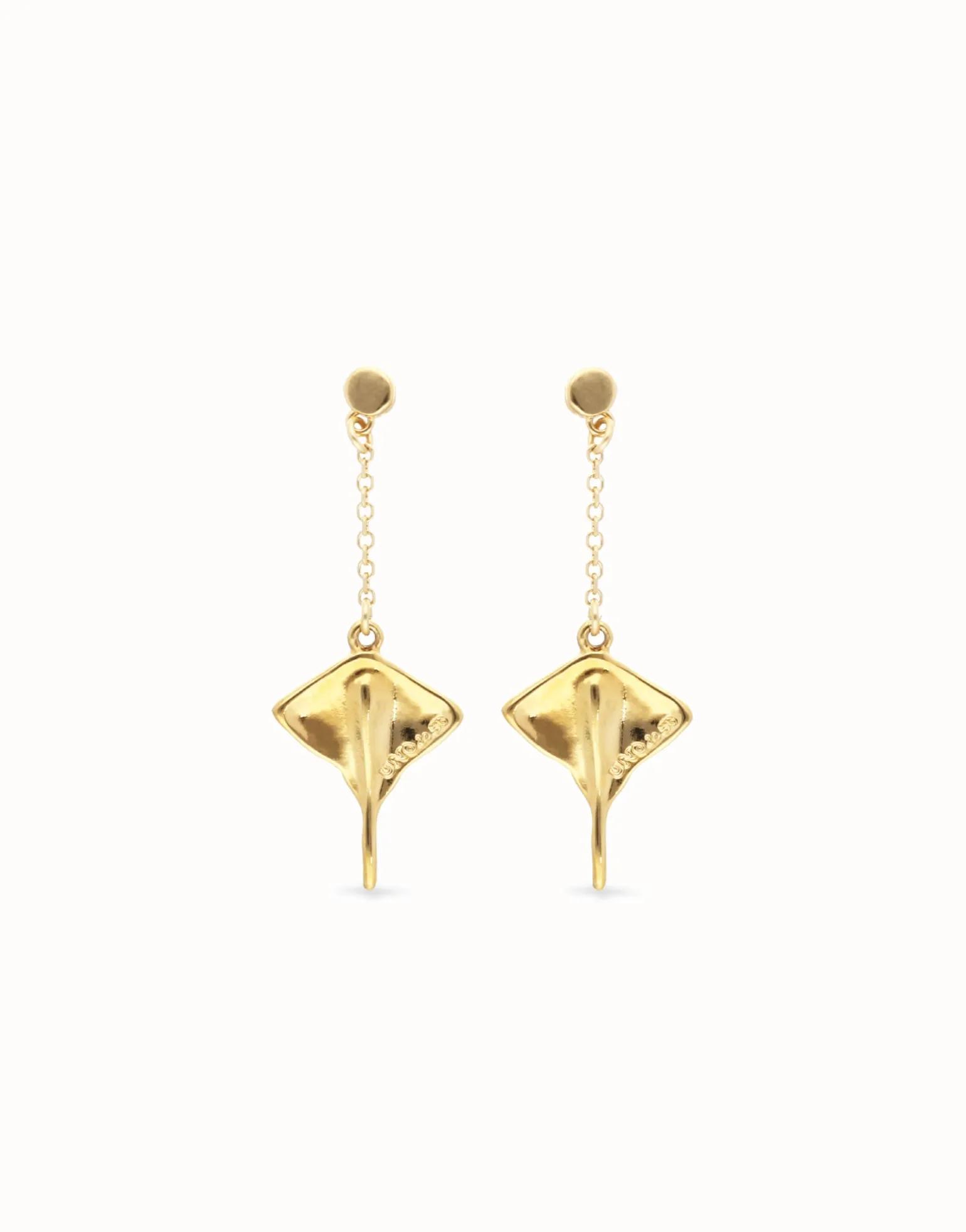 Manta ray-shaped drop earrings