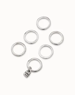 Multi row ring with a charm