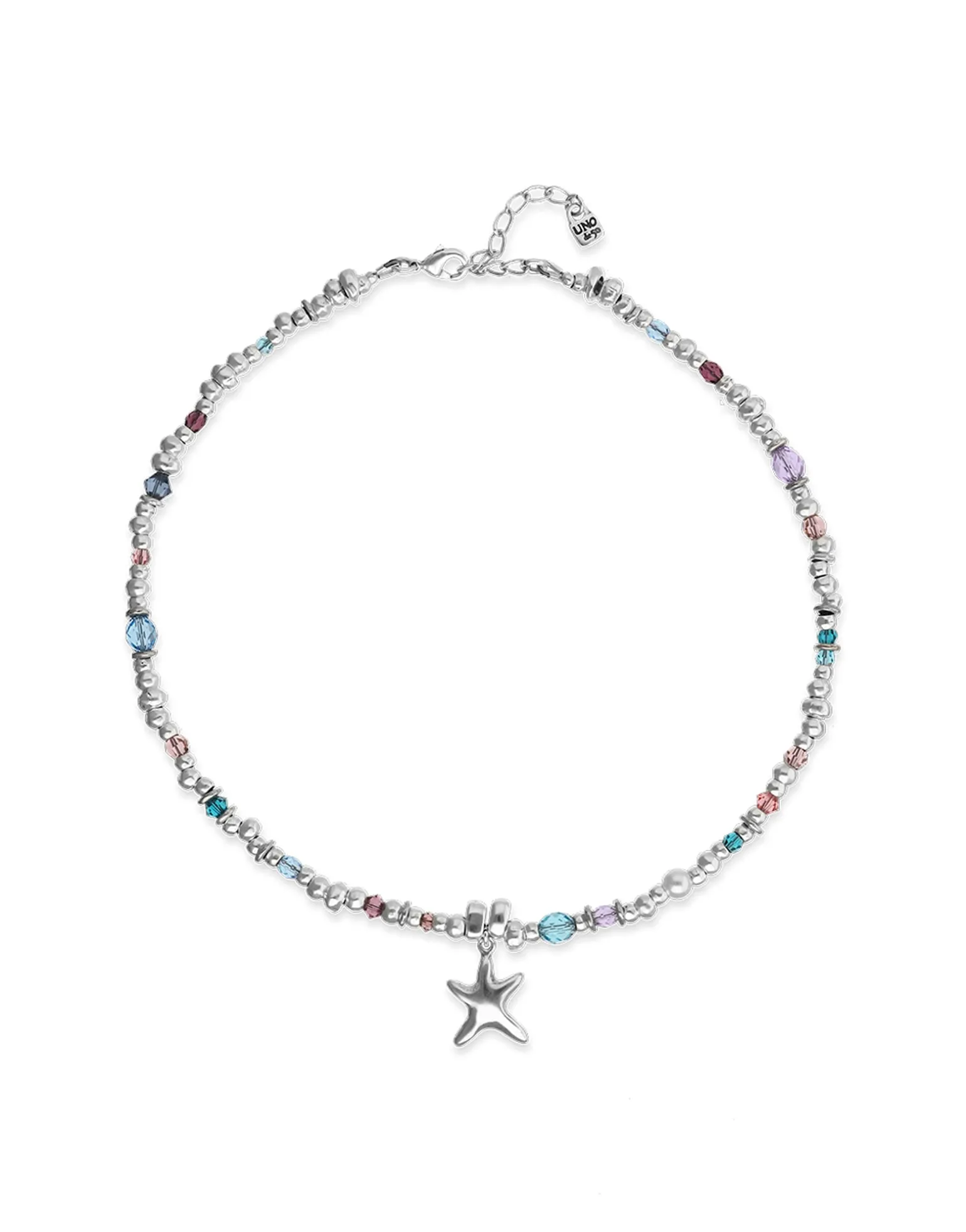 Necklace with crystals and small starfish