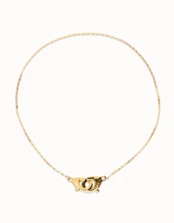 Necklace with interlaced carabiner detail