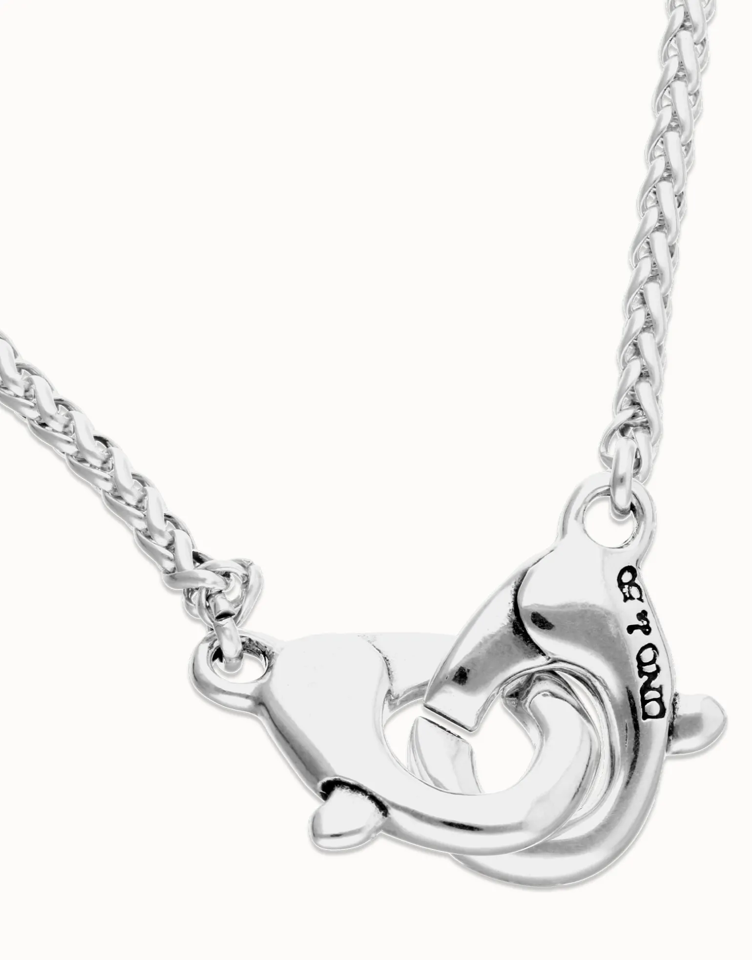 Necklace with intertwined carabiner